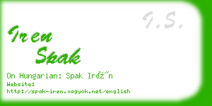 iren spak business card